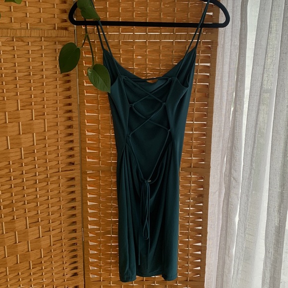 Room service - teal mini cocktail dress - size S - Picture 3 of 6